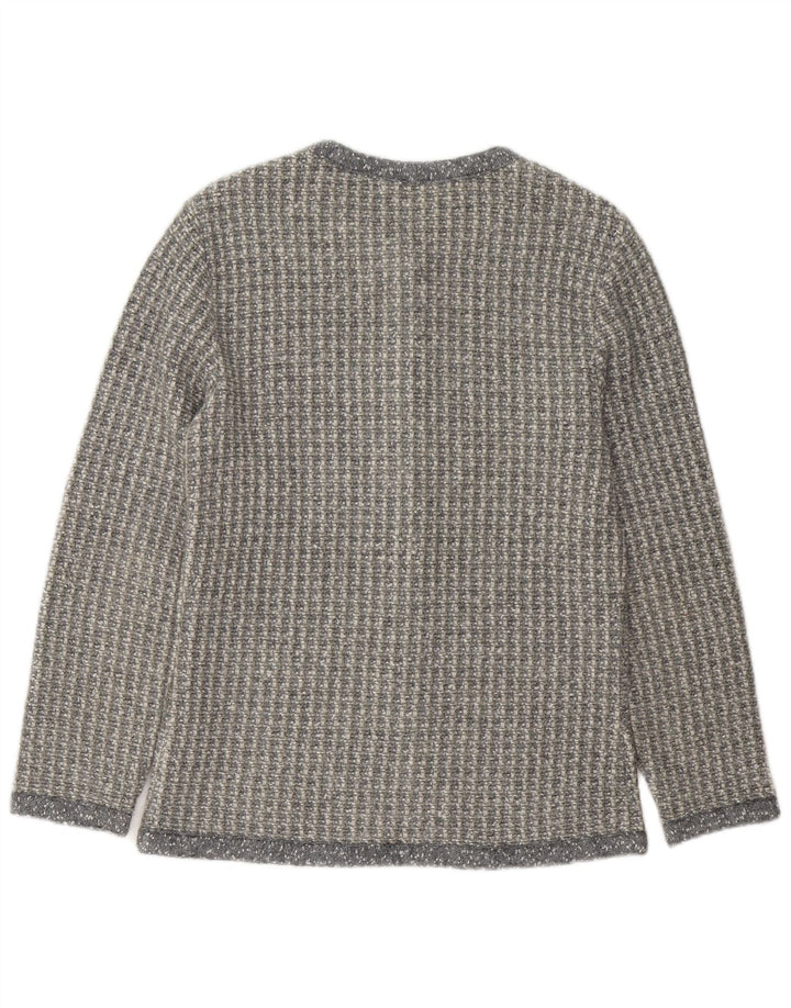 Pulover cardigan pentru femei Penny Pull UK 16 mare, gri acrilic