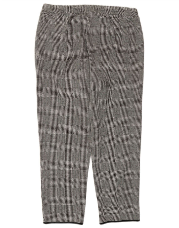 Pantaloni de trening Zara pentru femei Crop UK 12 Medium Gri Houndstooth