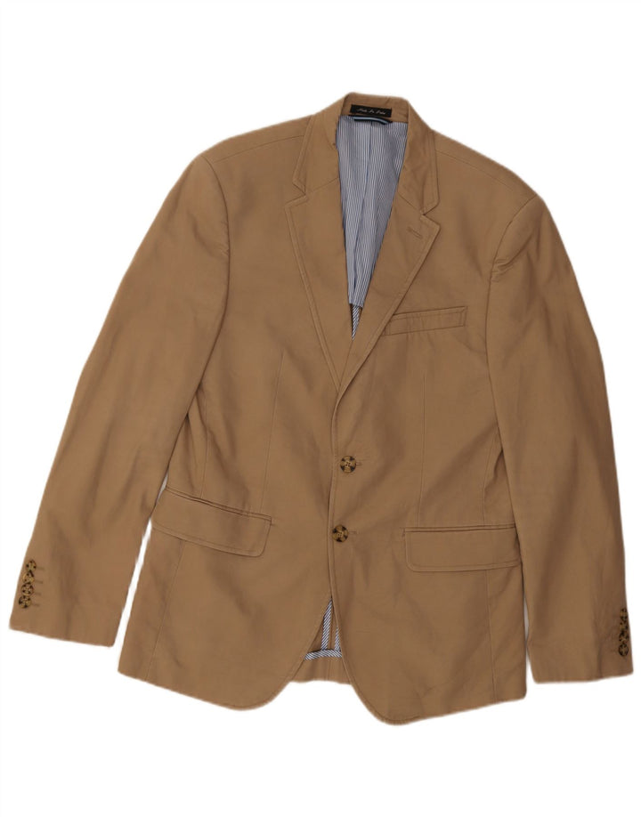 Jachetă pentru bărbați Tommy Hilfiger, cu 2 nasturi, UK 38, bumbac, bej mediu