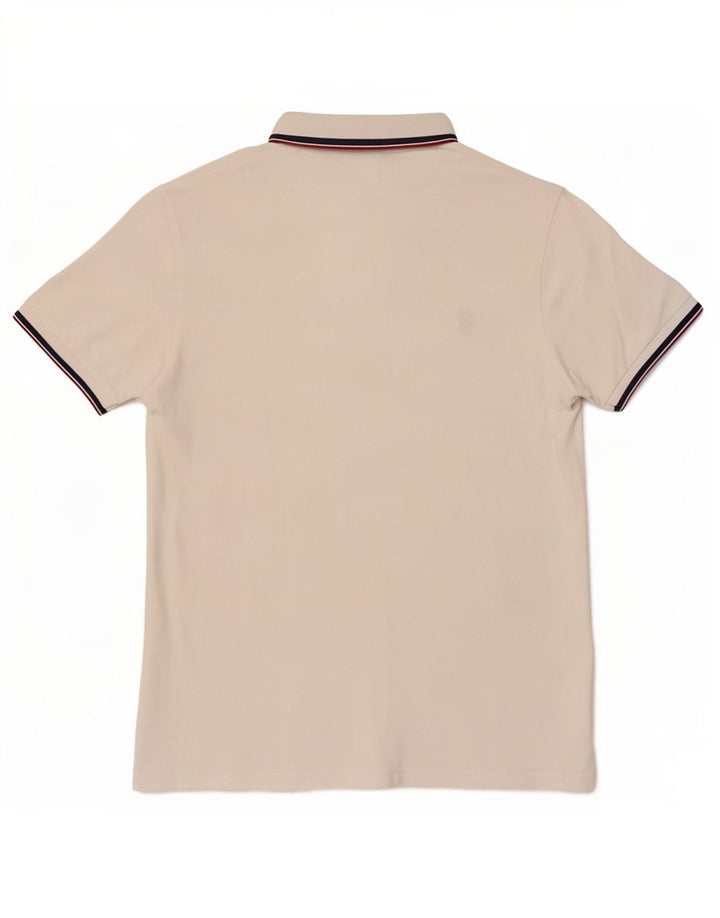 U.S. Polo Assn. Tricou polo pentru bărbați din bumbac alb mediu