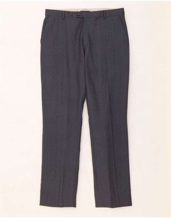 Pantaloni casual drepti pentru bărbați Tommy Hilfiger IT 52 XL W36 L34 Lână gri