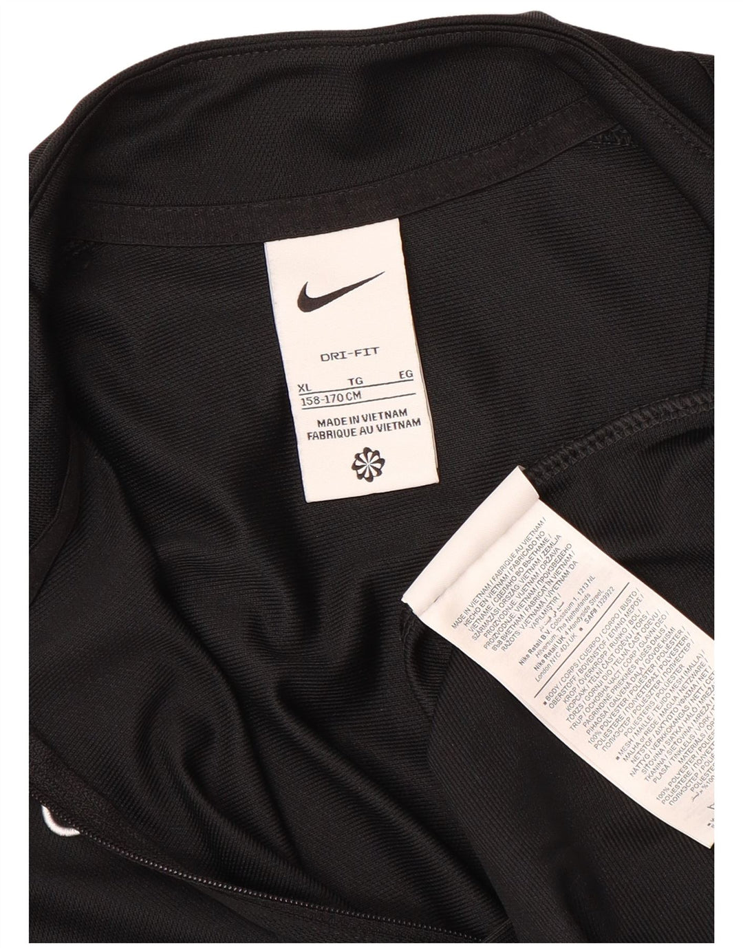 Jachetă de trening Nike Dri Fit pentru băieți 13-14 ani XL poliester negru