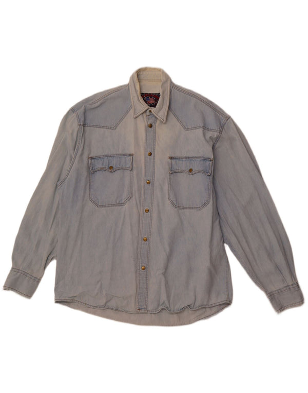 Cămașă de blugi pentru bărbați VINTAGE Albastru mediu