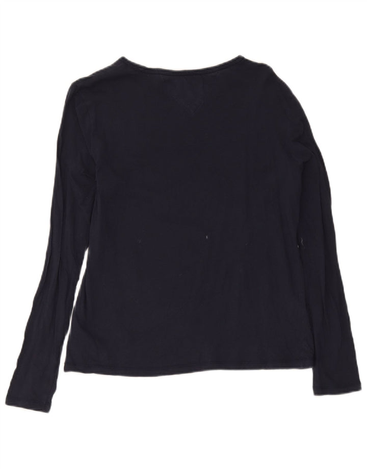 Top pentru femei Tommy Hilfiger cu mânecă lungă UK 14, mediu, bleumarin, bumbac