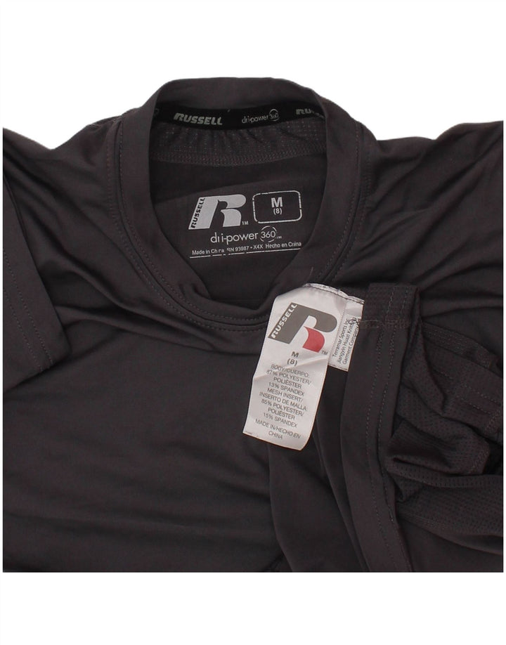 Tricou Russell Athletic pentru băieți Dri-Power Top 7-8 ani Poliester gri mediu