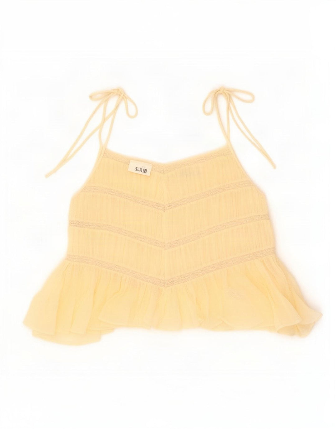 Top camis pentru femei Zara UK 12 Medium Beige Bumbac