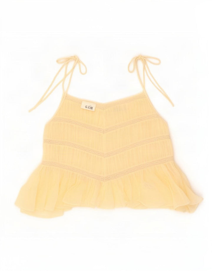 Top camis pentru femei Zara UK 12 Medium Beige Bumbac