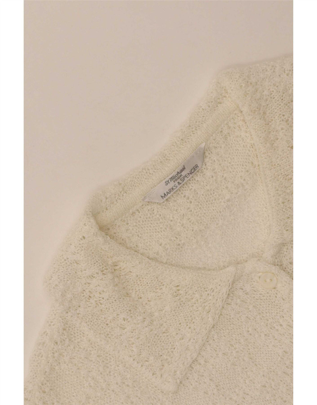 Bluză cămașă cu mânecă scurtă pentru femei Marks & Spencer UK 12 Medium Off White
