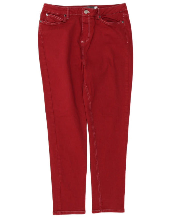 MINT VELVET Blugi subțiri pentru femei UK 14 Large W32 L26 Bumbac roșu