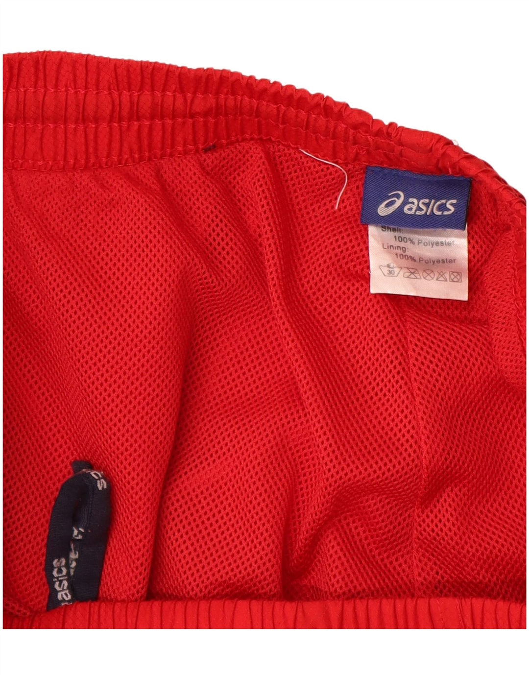 Pantaloni de trening ASICS pentru bărbați, poliester roșu mediu