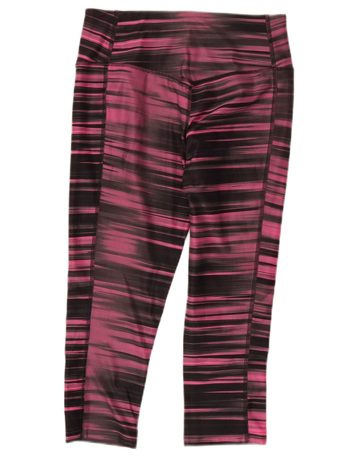 Leggings Capri Dri Fit Nike pentru femei UK 8/10 Poliester cu dungi roz mici
