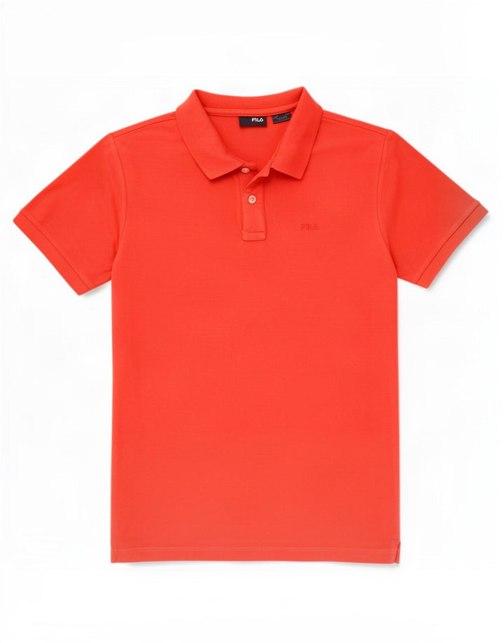 Tricou polo Fila pentru bărbați, bumbac roșu mediu