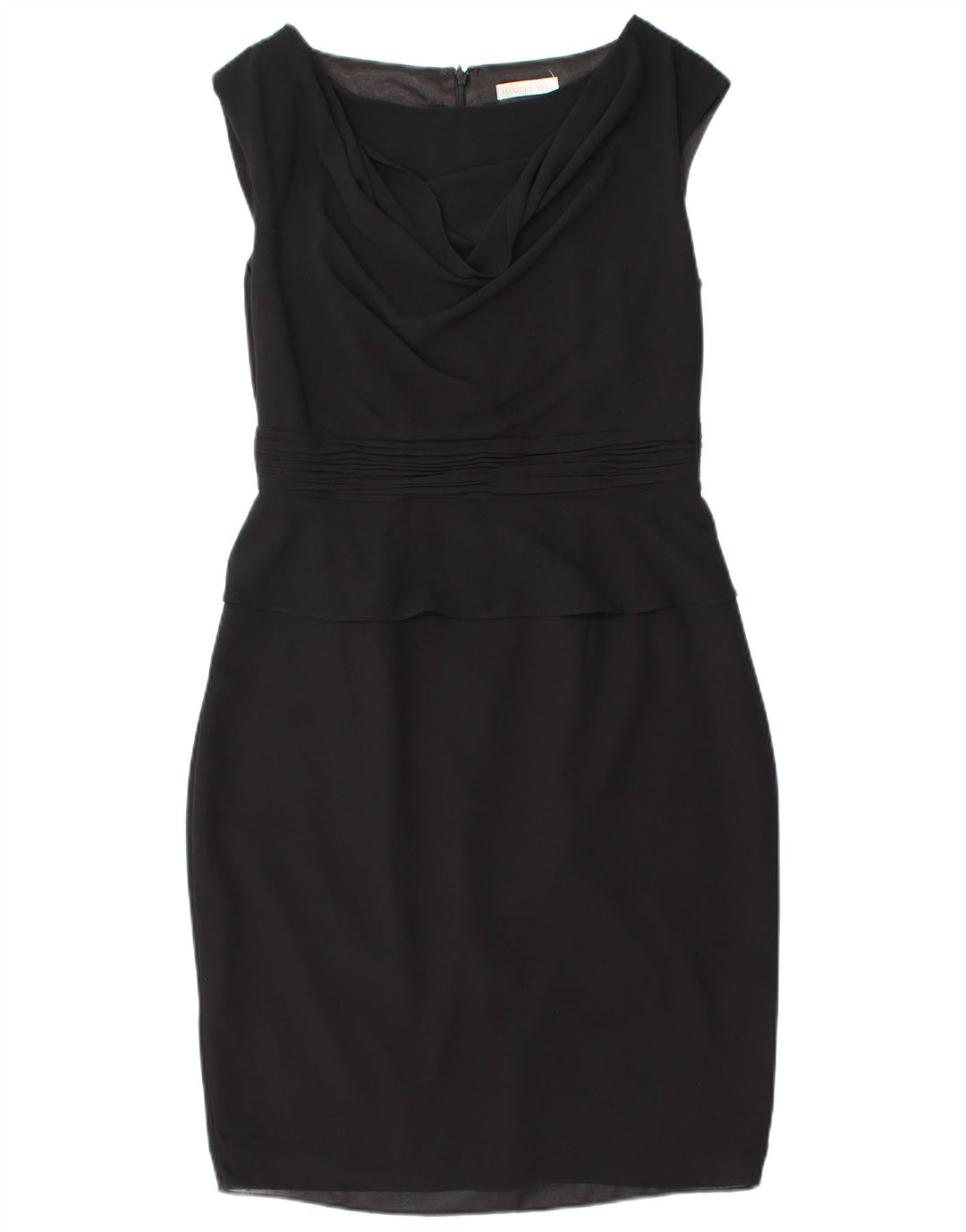 Rochie peplum fără mâneci pentru femei JACQUES VERT UK 12 Poliester mediu negru