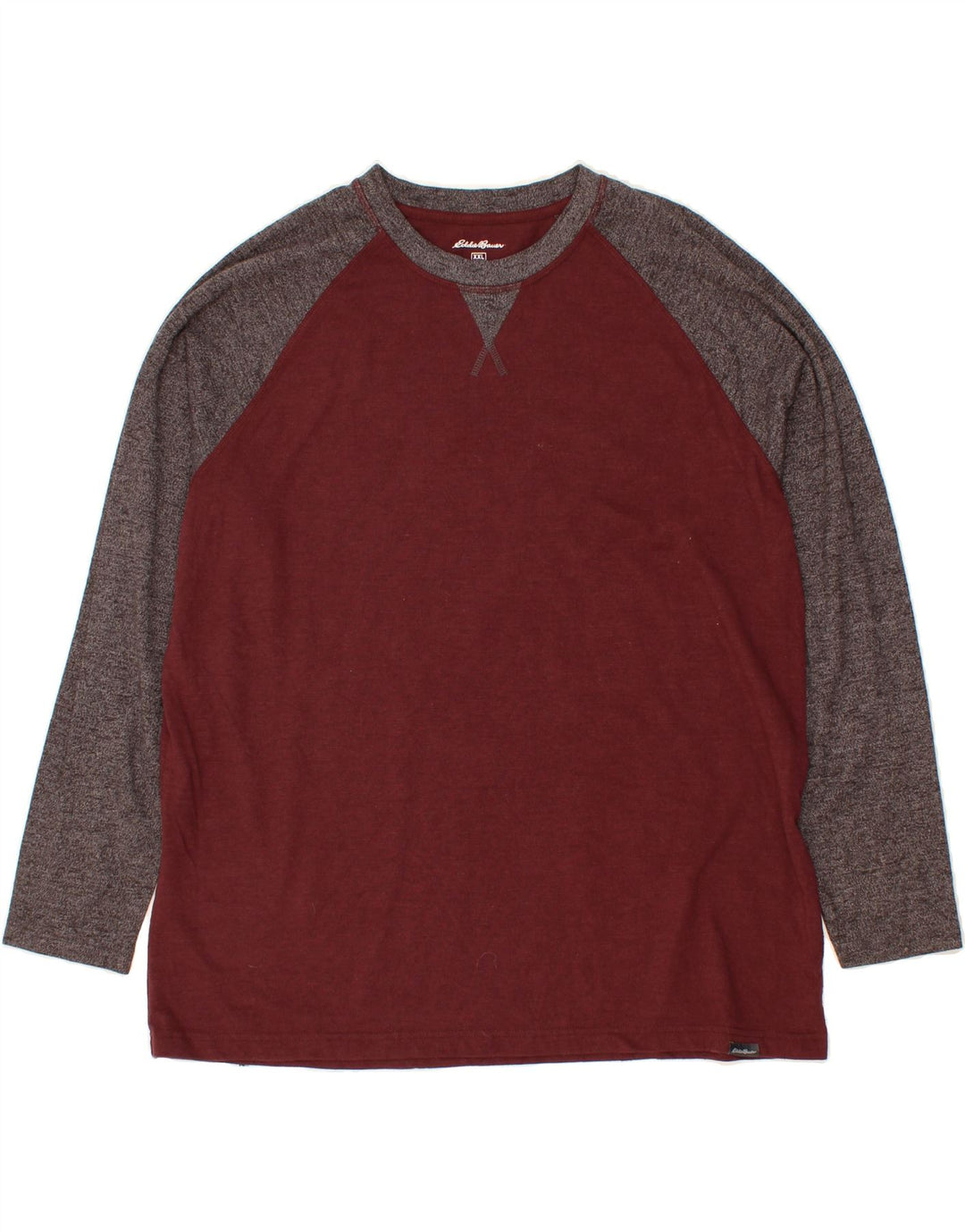 EDDIE BAUER Top pentru bărbați cu mânecă lungă 2XL maro, bumbac color bloc