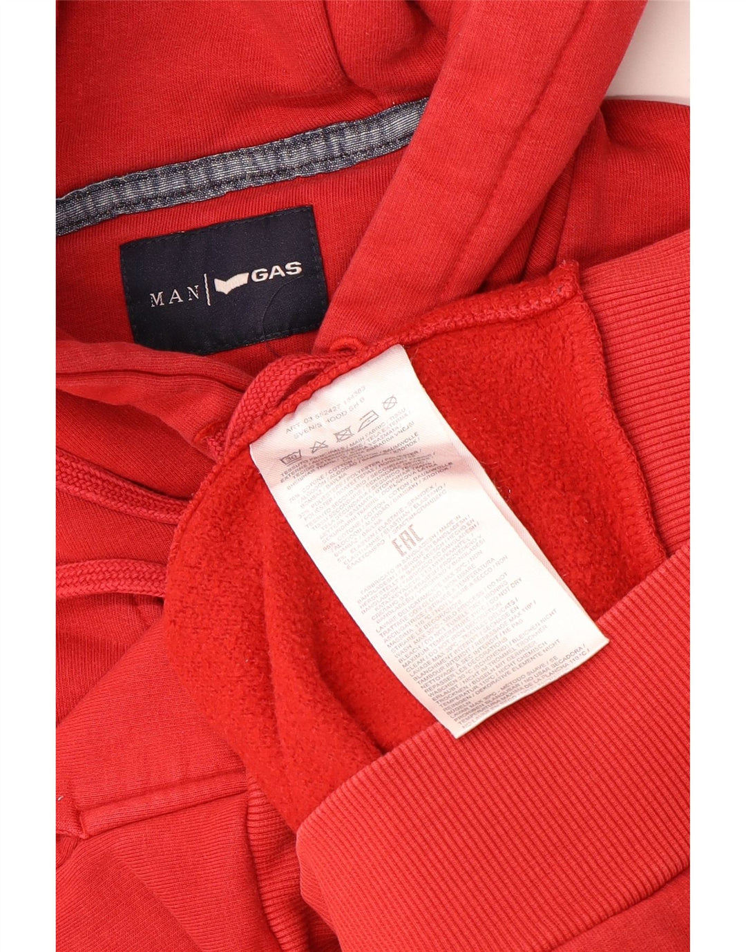 GAS Hanoră grafică pentru bărbați, bumbac roșu mediu