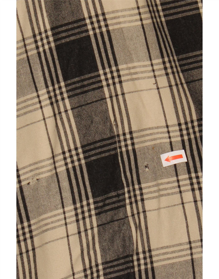 Cămașă Vintage pentru bărbați în carouri XL, bej, cu carouri