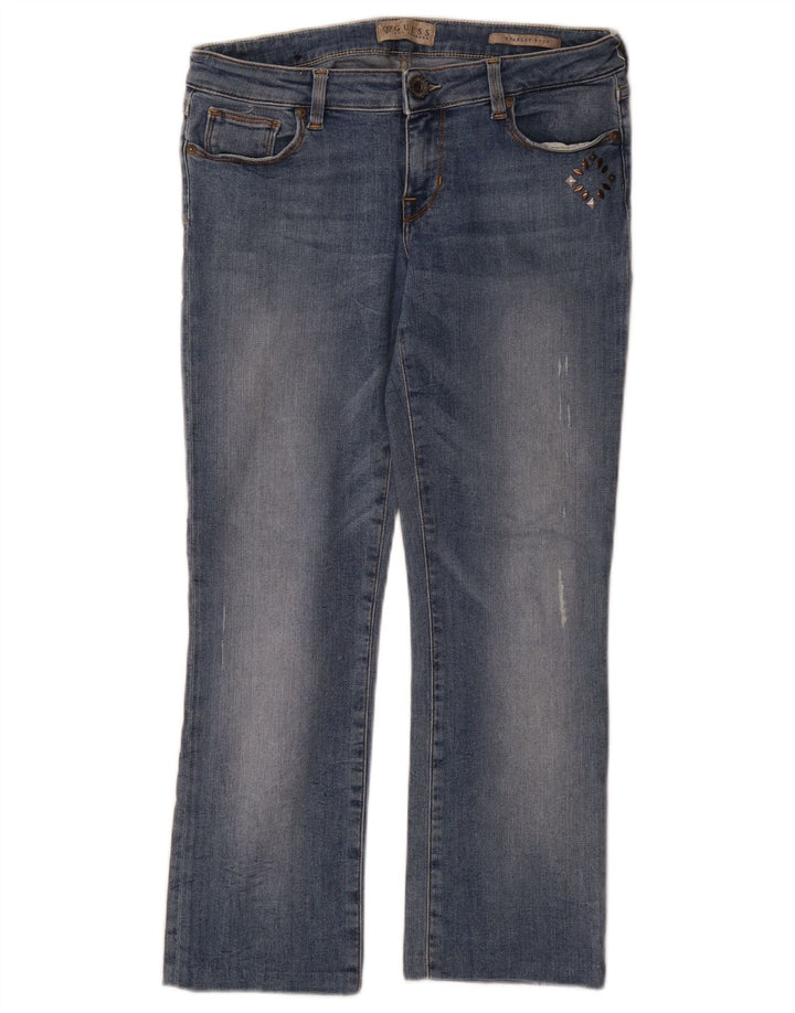 Blugi Guess Starlet Bootcut W28 L25, bumbac albastru