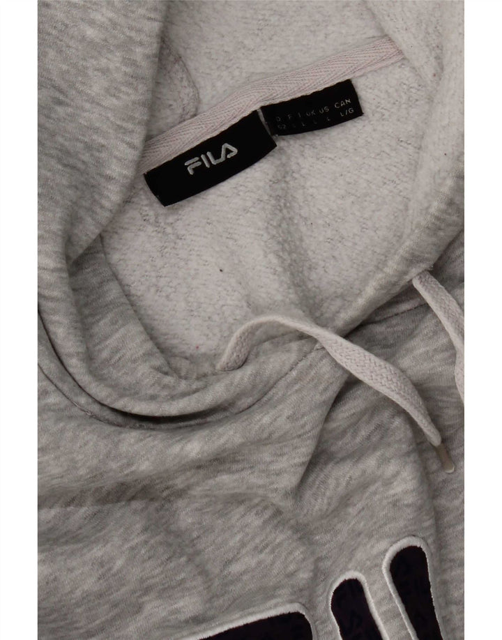 Pulover Fila pentru bărbați cu capota, mare, gri, pătat