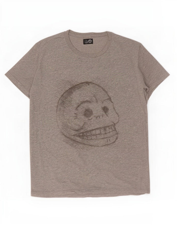 Tricou grafic pentru bărbați ieftin de luni Top din bumbac gri mediu