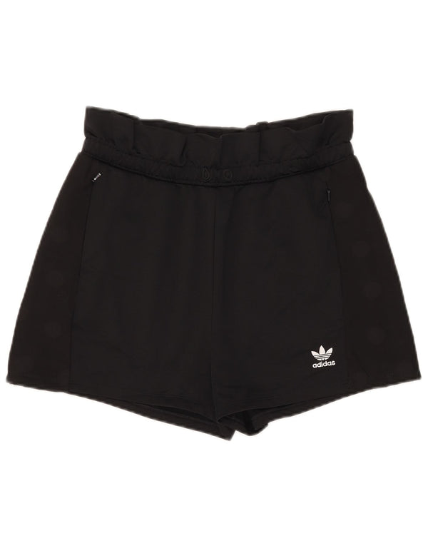 Pantaloni scurți sport cu talie înaltă Adidas pentru femei UK 10 Small Black