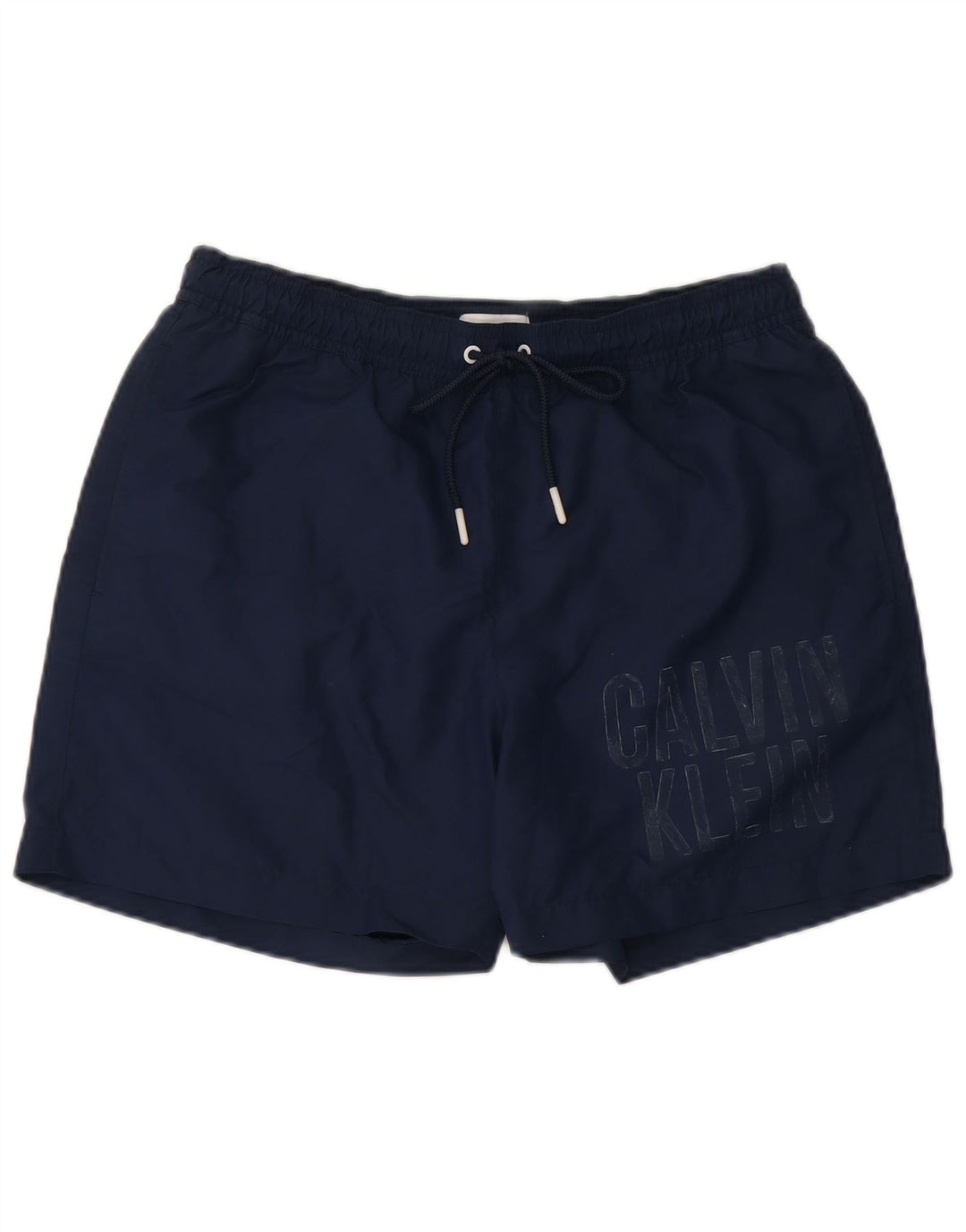 Pantaloni scurți de înot grafic Calvin Klein pentru bărbați, poliester mediu albastru bleumarin