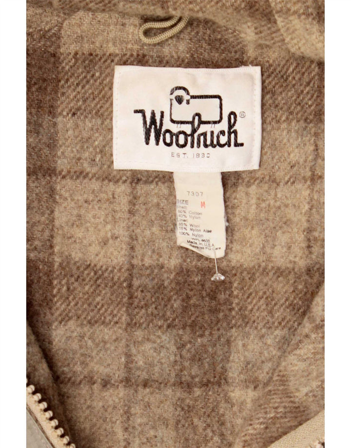 Jachetă parka cu glugă pentru bărbați Woolrich UK 38, bumbac gri mediu