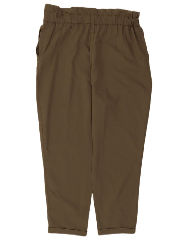 Pantaloni casual conici pentru femei cu talie înaltă Zara Mediu L28 L24 Kaki