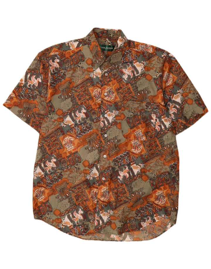 Cămașă Vintage pentru bărbați cu model abstract Mărimea 39 mediu multicoloră