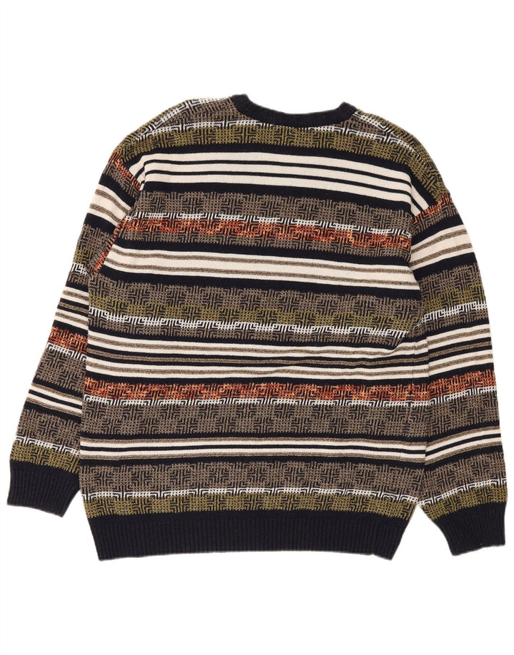 Pulover pentru bărbați Giramondo cu decolteu în V, mare, multicolor, geometric