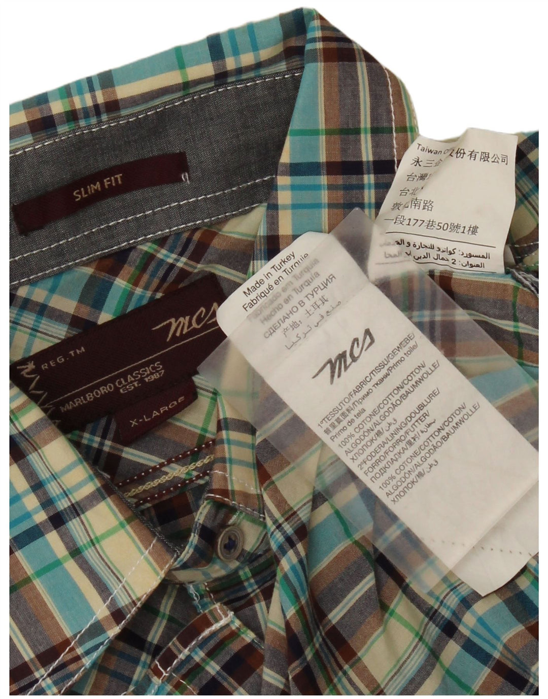 Cămașă cu mânecă scurtă pentru bărbați Marlboro Classics, XL, multicoloră