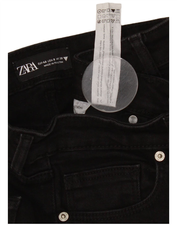 Blugi drepti pentru femei Zara EU 40 Medium W30 L32 Bumbac negru