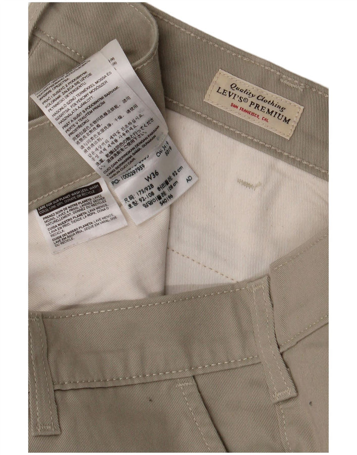 Pantaloni chino conici pentru bărbați LEVI'S L36 L28 bumbac bej