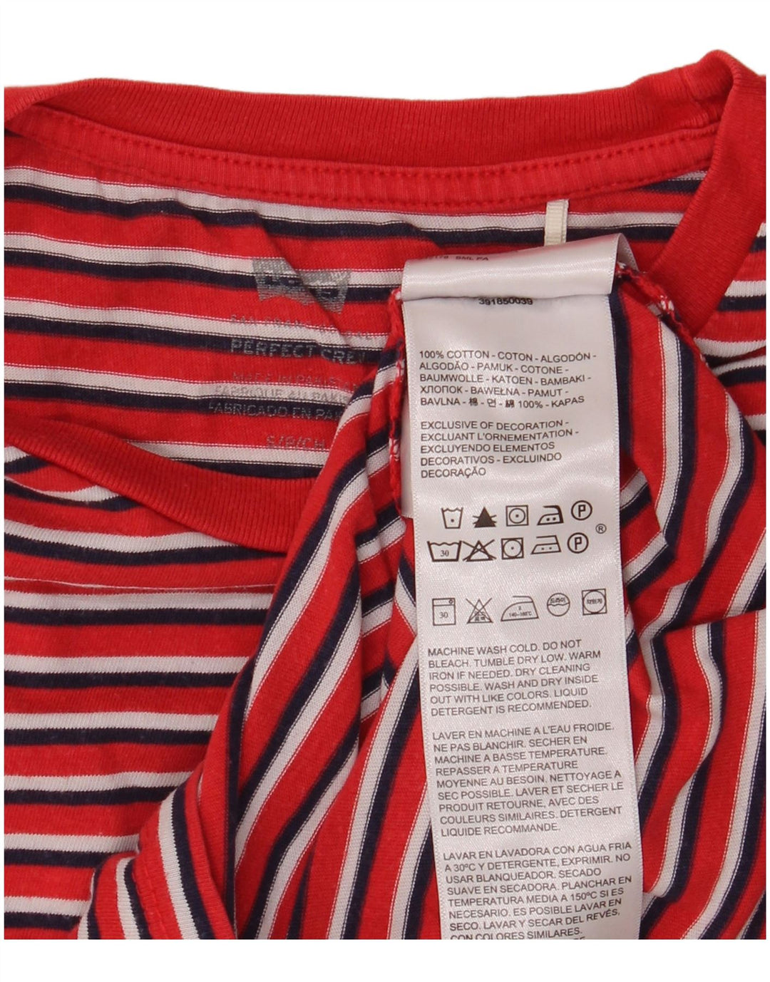 Tricou pentru bărbați LEVI'S Top mic din bumbac cu dungi roșii