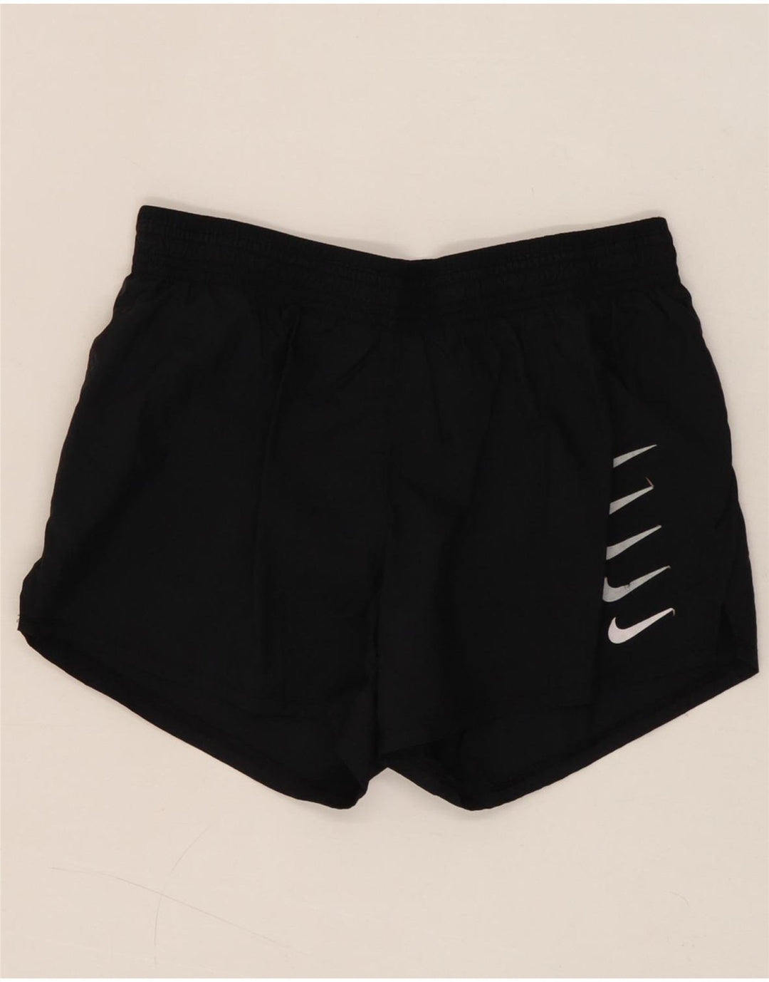 Pantaloni scurti sport grafic NIKE pentru femei UK 8, poliester negru mic