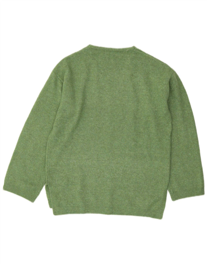 Marks & Spencer Pulover supradimensionat pentru femei cu decolteu în V UK 10 Small Green