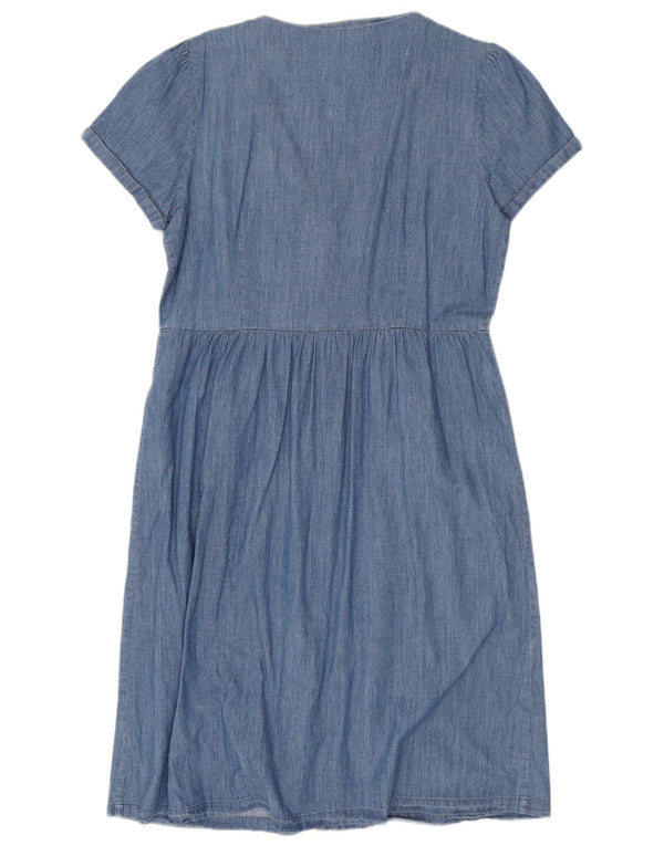 Rochie cămașă din blugi Oasis pentru femei UK 16, mare, albastru, bumbac