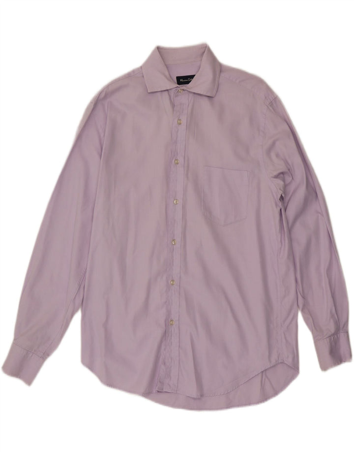 Cămașă Massimo Dutti pentru bărbați Mărimea 15 3/4 40 Medium Purple Herringbone