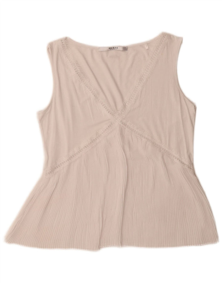 Bluză fără mâneci pentru femei Guess UK 12 Medium White