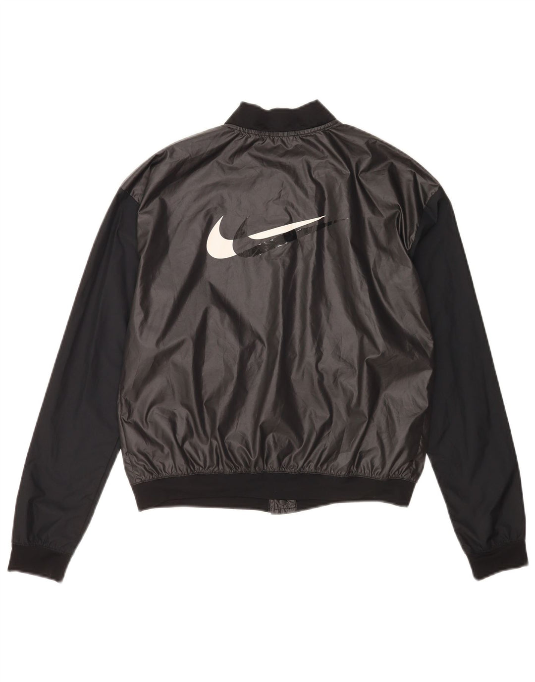 Jachetă de ploaie Nike Running Graphic pentru femei UK 10 Small Black Colorblock