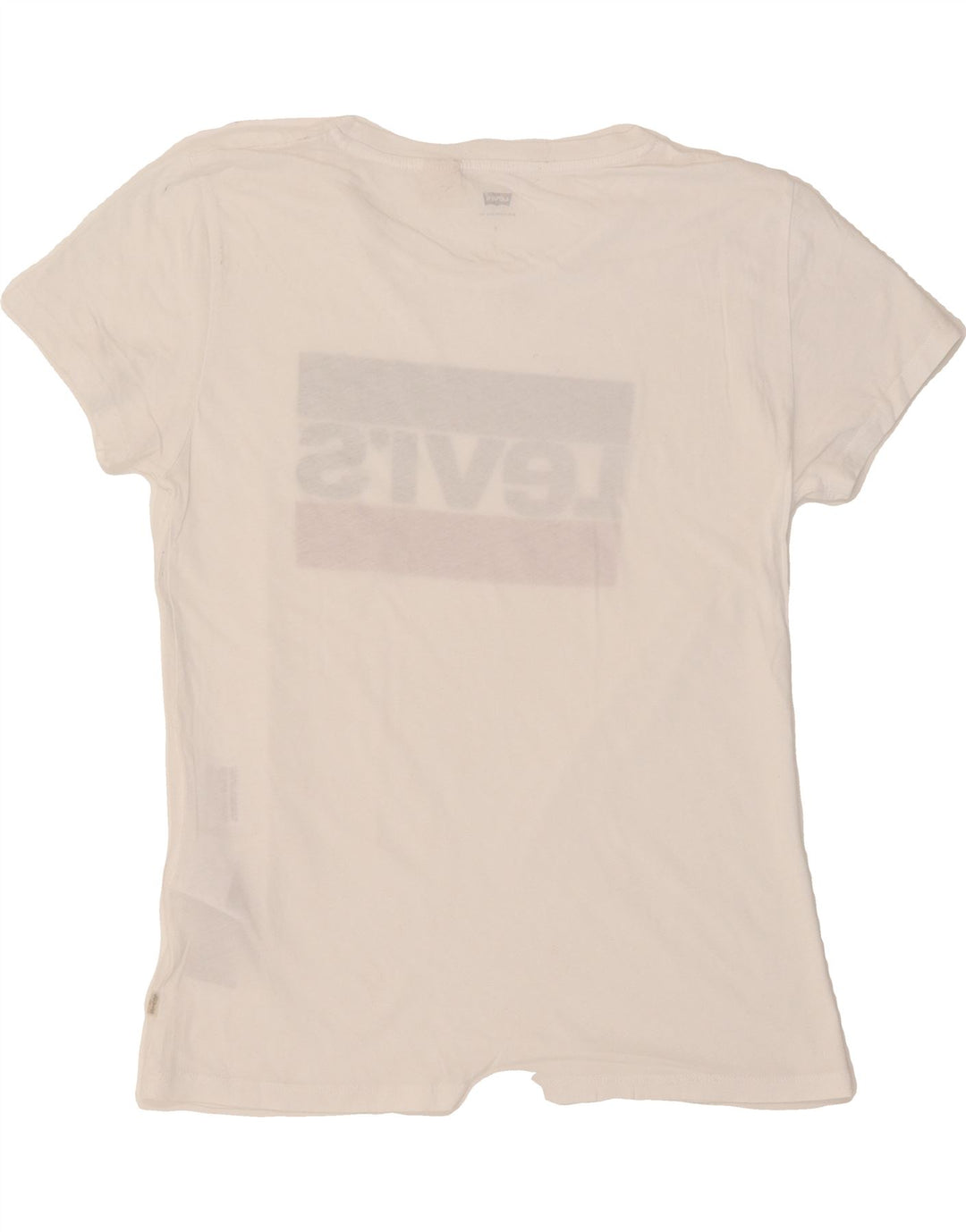 LEVI'S Mens Graphic T-Shirt Top Small White Cotton Logo Vintage Levi's and Second-Hand Levi's from Messina Hembry 