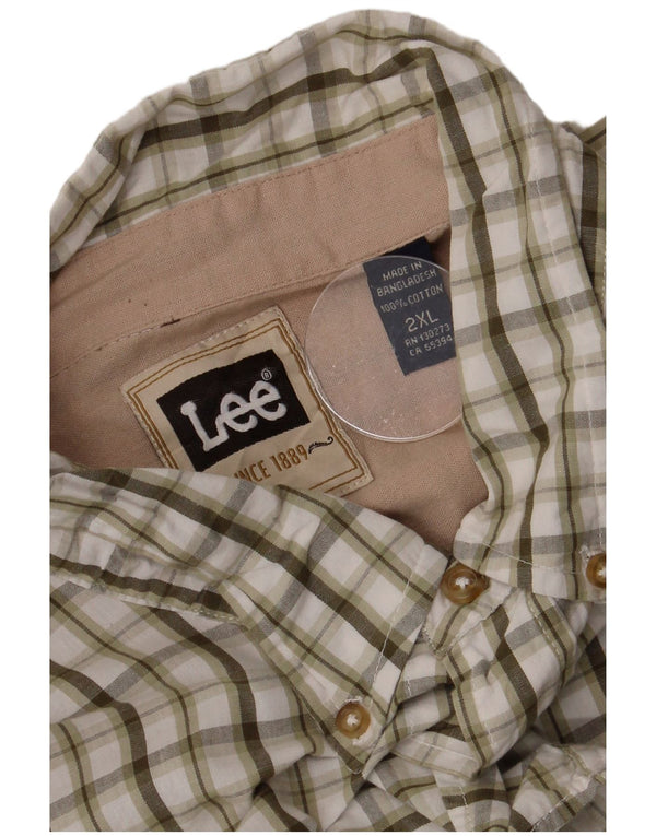 Cămașă pentru bărbați Lee 2XL, bumbac verde check