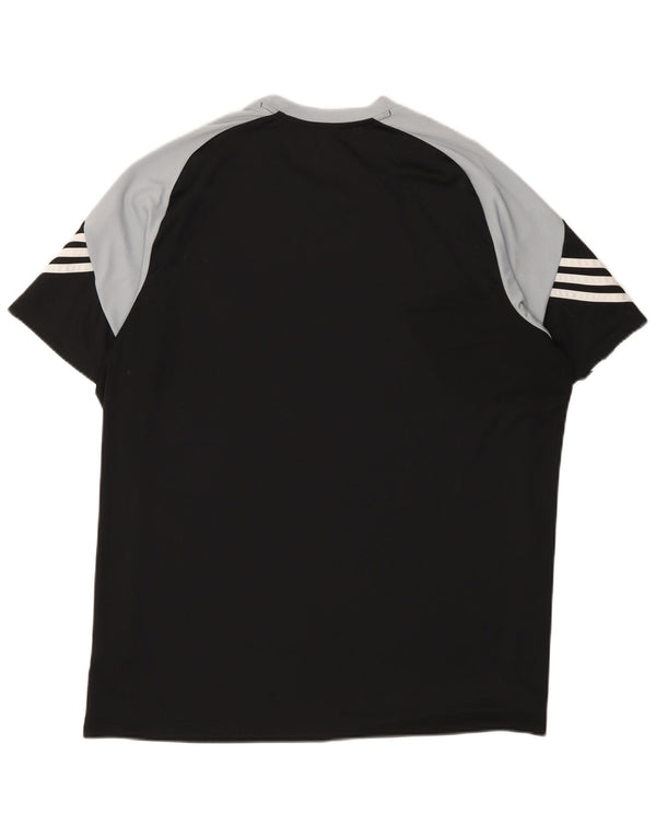 Tricou grafic ADIDAS Climalite pentru bărbați Top XL Negru Poliester color bloc