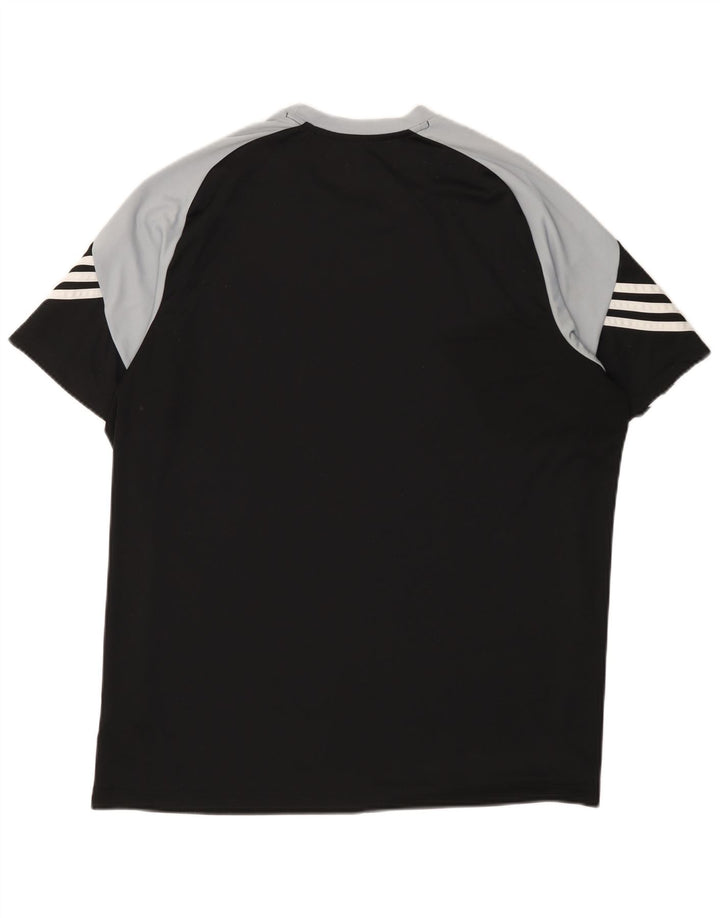 Tricou grafic ADIDAS Climalite pentru bărbați Top XL Negru Poliester color bloc