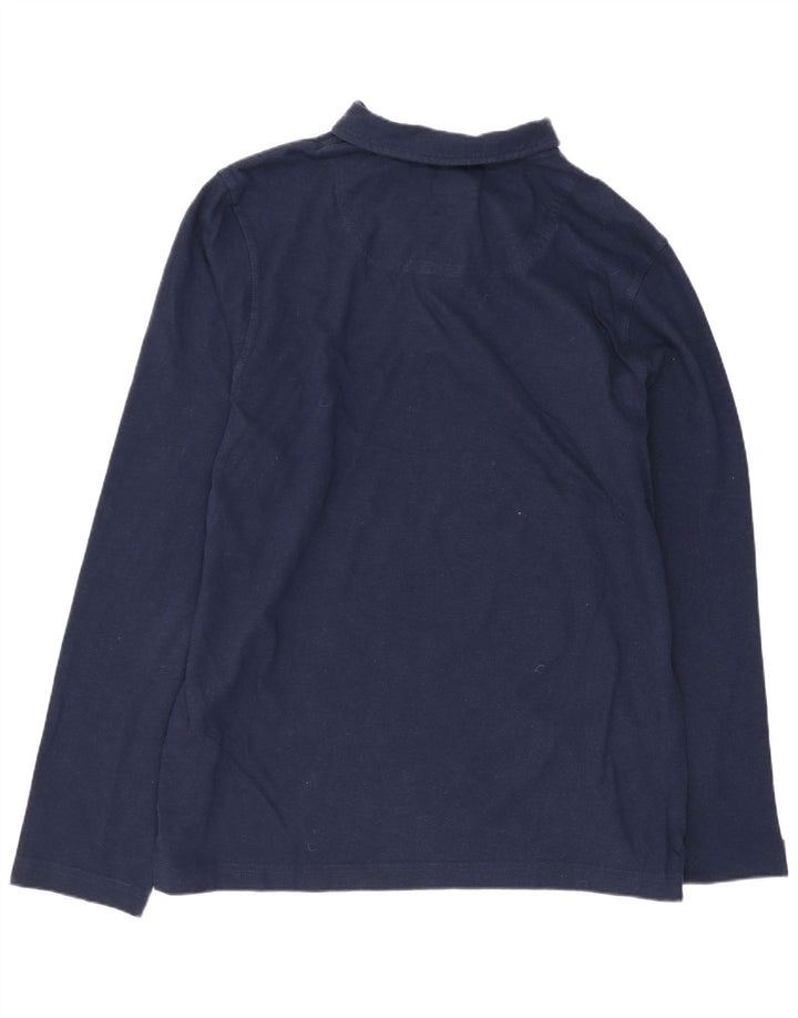 Tricou polo pentru bărbați Joules cu mânecă lungă, bumbac mediu albastru bleumarin