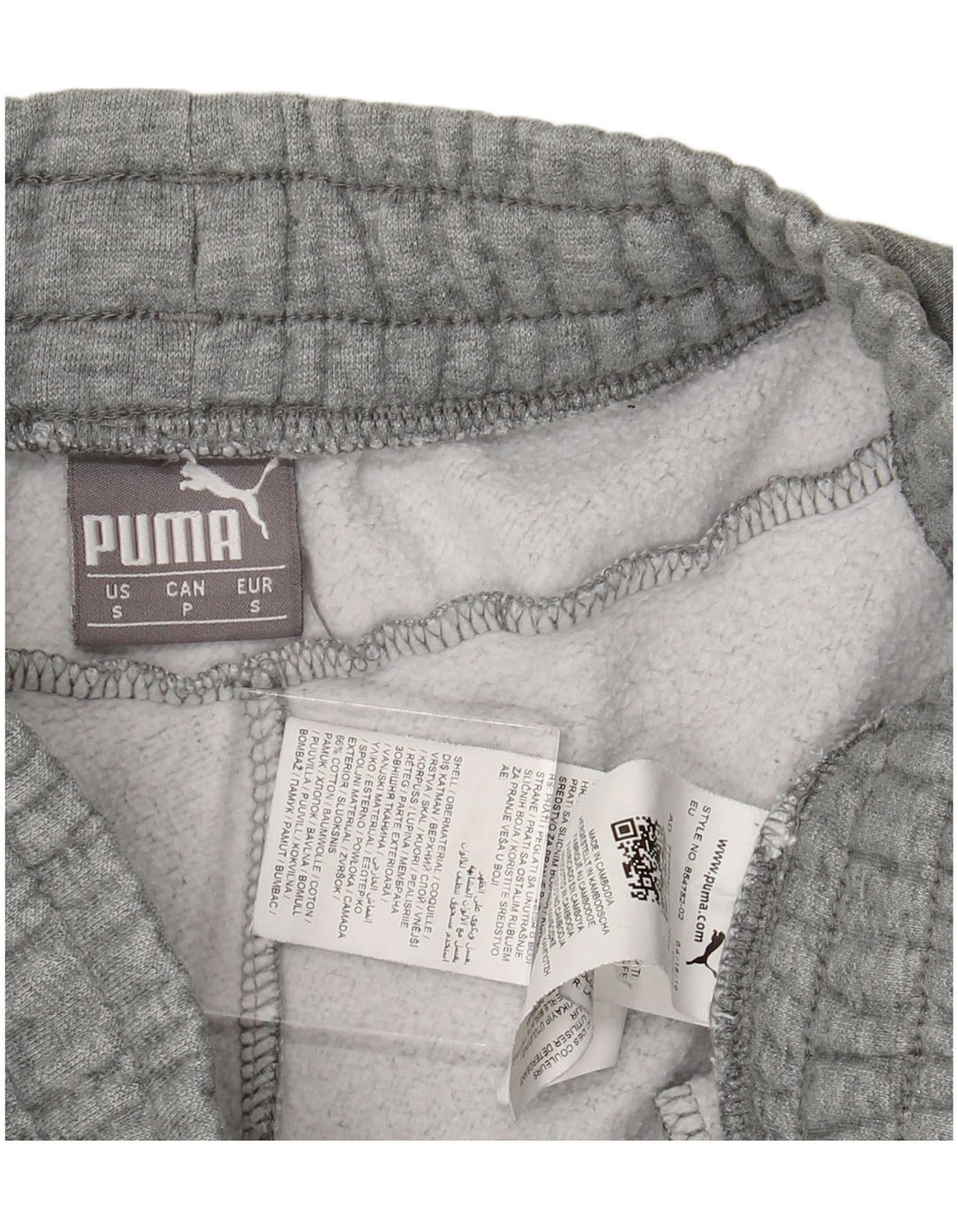 Pantaloni de trening PUMA pentru bărbați Joggeri mici, gri bumbac