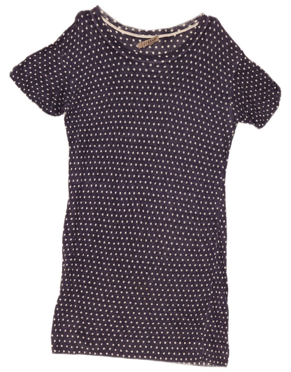 Rochie tricou pentru femei Jigsaw UK 14 Medium Bleumarin In buline