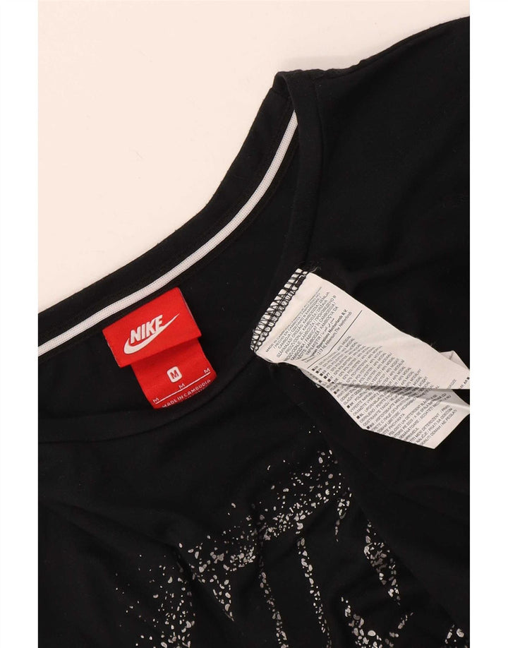 Tricou grafic Nike pentru femei Top UK 14 Medium Black Poliester