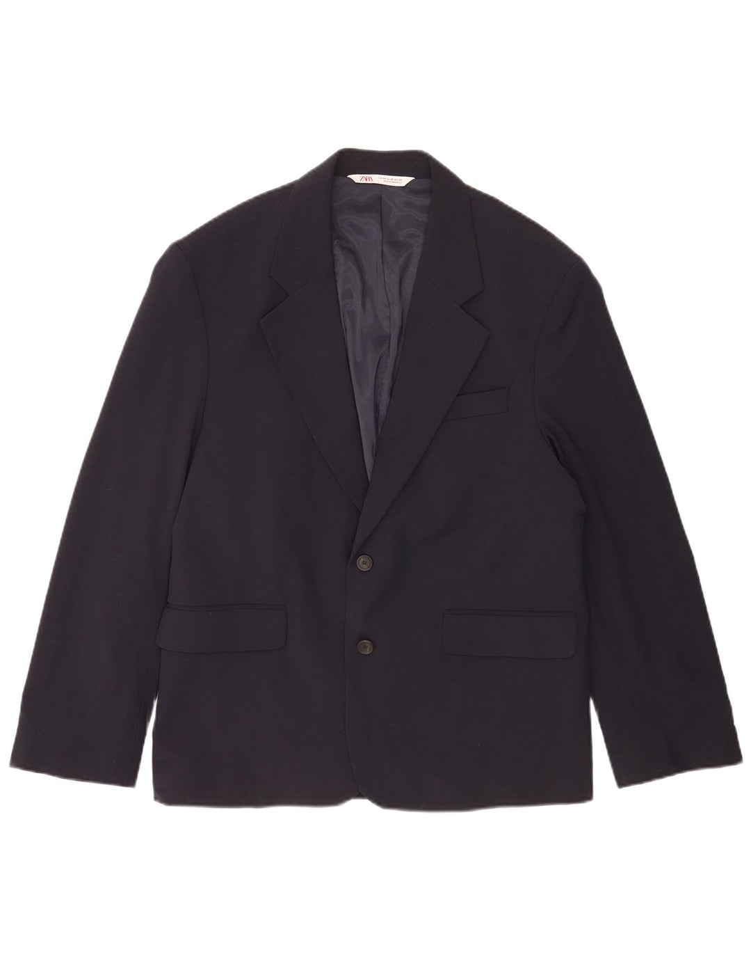 Jachetă Blazer pentru bărbați Zara cu 2 nasturi IT 48 Mediu Bleumarin Poliester