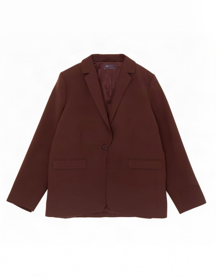 Jachetă pentru femei Marks & Spencer cu 1 nasture, UK 18 XL, maro, poliester