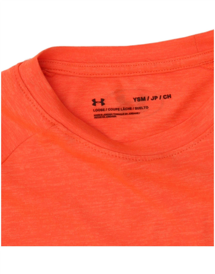 Tricou Under Armour Băieți Top 7-8 Ani Mic Portocaliu